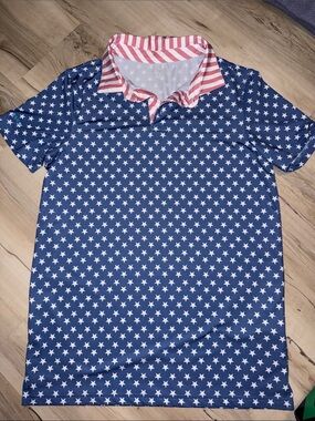 Kids Southern Shirt Polo Shirt with Stripe Collar